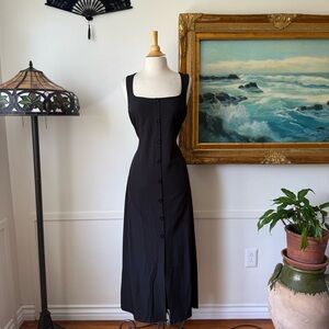 RIHOAS NWT Black Maxi Dress with Button Detail
